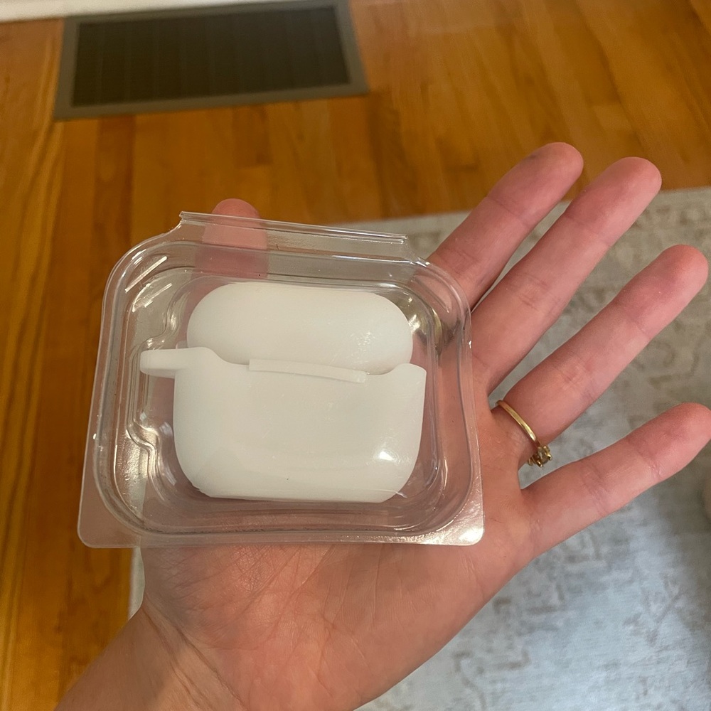 White AirPod case